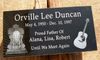 Laser-Etched 24x12x4 Jet Black Granite Flat Marker