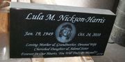 Laser-etched 24x12x4 Jet Black Granite Marker Laser-etched 24x12x4 Jet Black Granite Marker