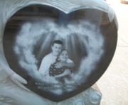 Laser etched angel monument Laser etched angel monument