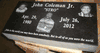 Laser Etched Black Granite Gravestone