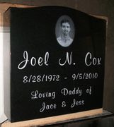 Laser-Etched Jet Black Granite N-06 Upright Monument