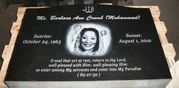 Laser-etched Jet Black P-01-02 Granite Memorial
