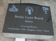 Laser-Etched K-01-02 Jet Black Granite Upright