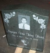 Laser-Etched N-01  Evergreen Granite Memorial Headstone