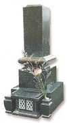 LSX-A035  Black Granite Headstone Monument 
