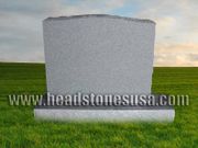 M-02 Gray Granite Upright Headstone