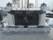 MAGNIFICENT DOUBLE LIGHTHOUSE MONUMENT WITH BENCH