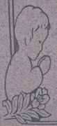 Memorial Engraving of a Child Knelt Praying
