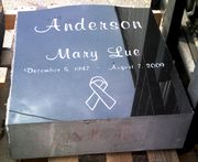 N-02 Engraved Jet Black Cemetery Memorial