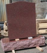 N-03 India Red Granite Upright Monument with Base N-03 India Red Granite Upright Monument with Base