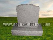 N-08 P2 Gray Granite Upright Headstone