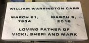 Custom Ordered White Marble Marker 