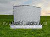 P-02 Gray Granite Upright Headstone