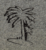 Sandblasted Palm Tree Design 