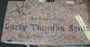 Red Marble Engraved Headstone 