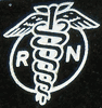 Sandblasted Caduceus Symbol 