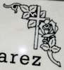 Sandblasted Cross & Rose Design 602 