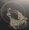 Sandblasted Headstone Wolf Design Sandblasted Headstone Wolf Design
