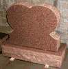 SH-01 P2 Morning Rose Heart-Shaped Gravestone 