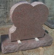 SH-02 Morning Rose Heart Shaped Headstone