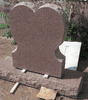 SH-03 Morning Rose Heart Shaped Headstone SH-03 Morning Rose Heart Shaped Headstone