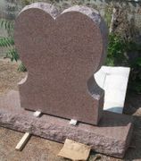 SH-03 Morning Rose Heart Shaped Headstone
