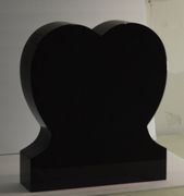 SH-07 Black Heart Shaped Headstone 