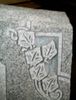 Shape Carved Ivy Corner Headstone Design 1017 on Gray Granite Shape Carved Ivy Corner Headstone Design 1017 on Gray Granite