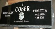 Slanted Black Memorial Headstone Slanted Black Memorial Headstone