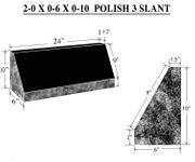 SP14 Jet Black Granite Slant Style Headstone