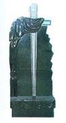 TF-A24    Jet Black Granite Grave Memorial Monument