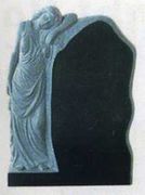 TF-A27 Jet black granite headstone