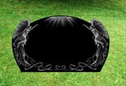 TF-A302 Jet Black Oval Angel Memorial