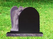 TF-A303 Jet Black Leaning Angel Upright Monument