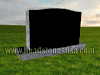 U-9 Jet Black Granite Upright Headstone