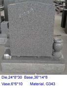 U05 G343 SINGLE UPRIGHT MEMORIAL GRAVESTONE