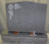 U2 G614 Style 2 headstone with carved flower