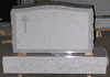 U3 Upright granite headstone with stenciled design