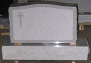 U3 Upright granite headstone with stenciled design