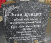 Upright Blue Pearl Headstone