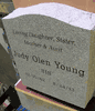 Upright Gray Granite Gravestone Upright Gray Granite Gravestone
