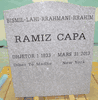 Upright Gray Granite Headstone