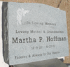 Upright Gray Granite Headstone