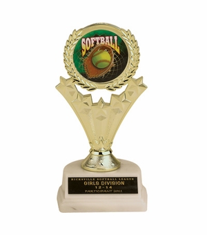 06-3/4 INCH STAR TROPHY, HOLDS MEDALLION INSERT