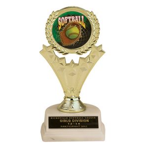 06-3/4 INCH STAR TROPHY, HOLDS MEDALLION INSERT