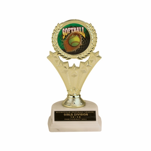 06-3/4 INCH STAR TROPHY, HOLDS MEDALLION INSERT