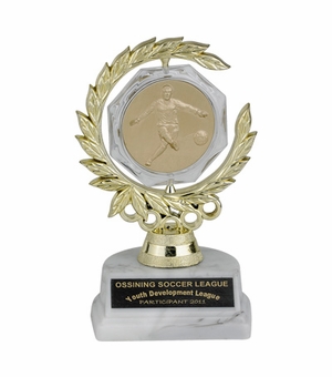 06 INCH SPINNER TROPHY, HOLDS MEDALLION INSERT