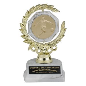 06 INCH SPINNER TROPHY, HOLDS MEDALLION INSERT