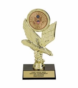 07-1/4 INCH EAGLE TROPHY, HOLDS MEDALLION INSERT