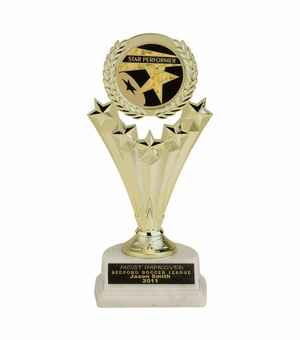 07-3/4 INCH STAR TROPHY, HOLDS MYLAR INSERT